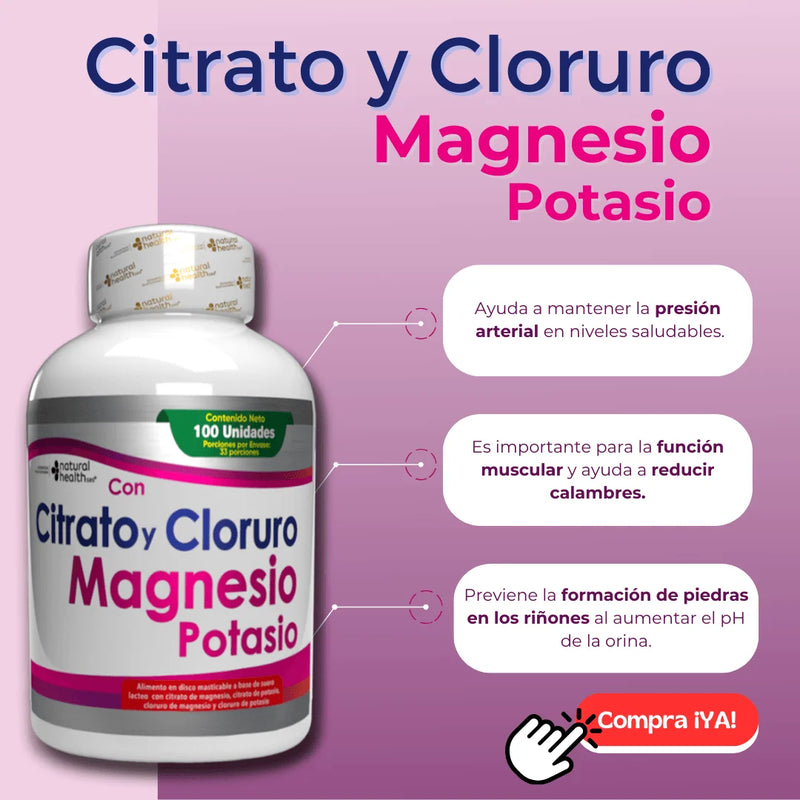 Magnesio + Potasio | Citrato, Cloruro
