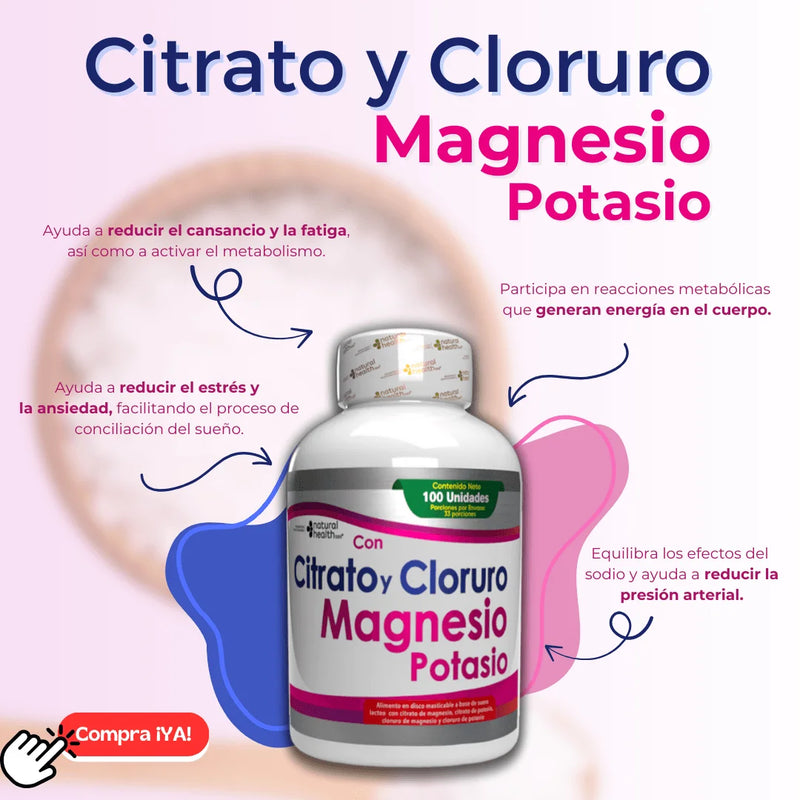 Magnesio + Potasio | Citrato, Cloruro