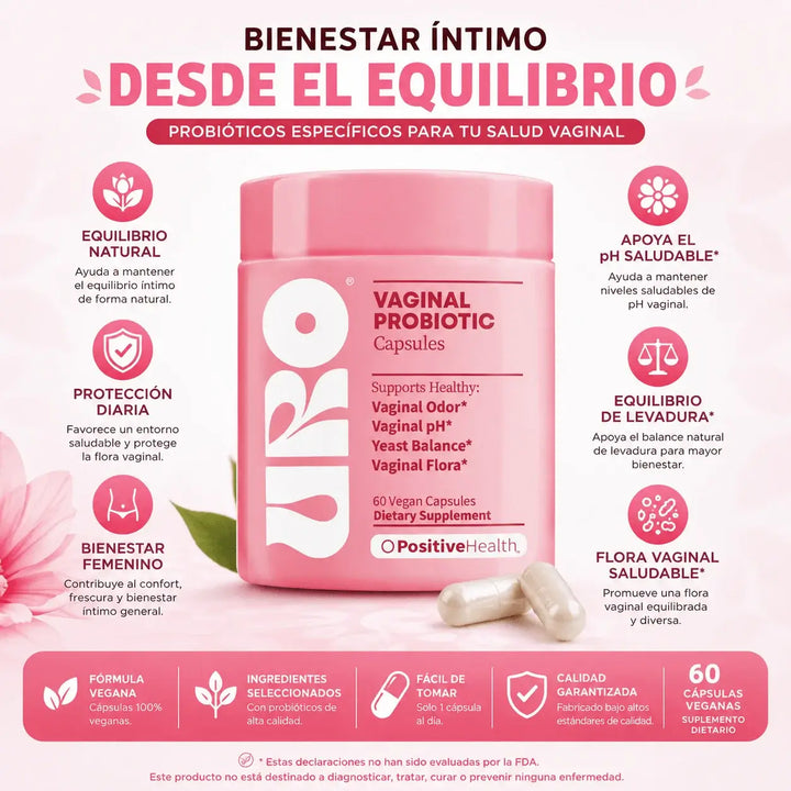 Probiotico Vaginal | Flora y pH Femenino 60 Caps