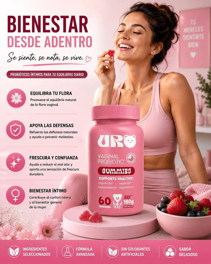 Probiótico Vaginal en Gomitas Sabor Frutal