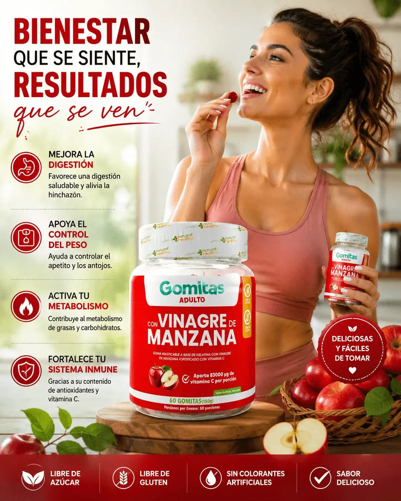Gomitas Vinagre de Manzana Sin Azúcar ni Gluten