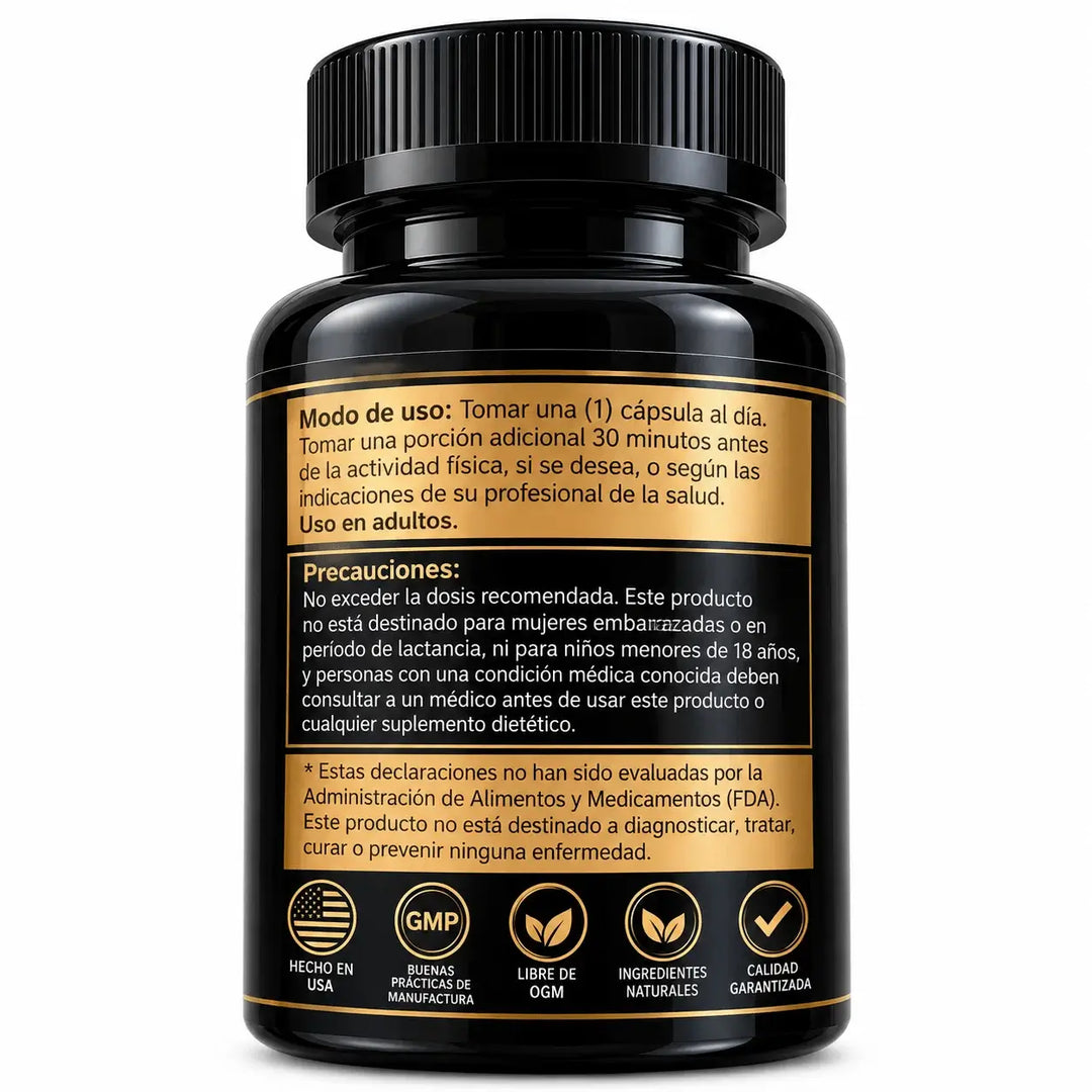 Shilajit Puro 16.000mg, detalle de la etiqueta del producto