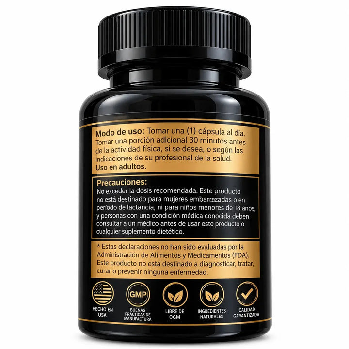 Shilajit Puro 16.000mg, detalle de la etiqueta del producto