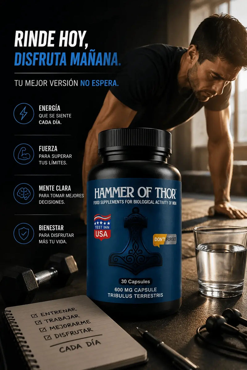 Hammer Of Thor: Tribulus Terrestris 600mg — Energía y Vitalidad Masculina