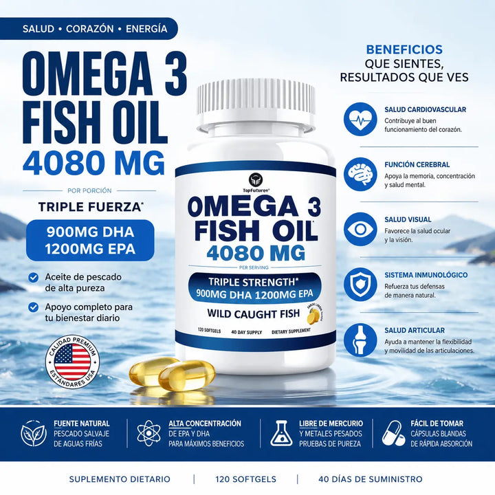 Omega 3 Fish Oil 4080mg 120 Caps