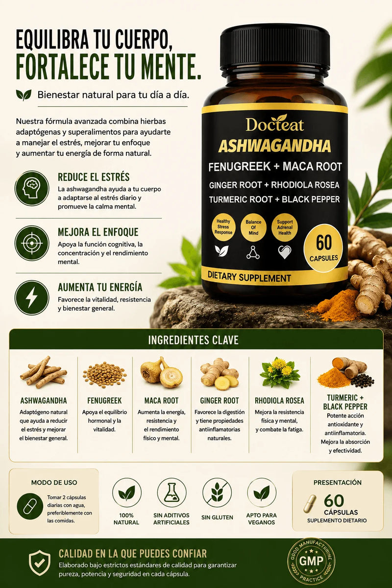 Ashwagandha + Maca 60 Caps