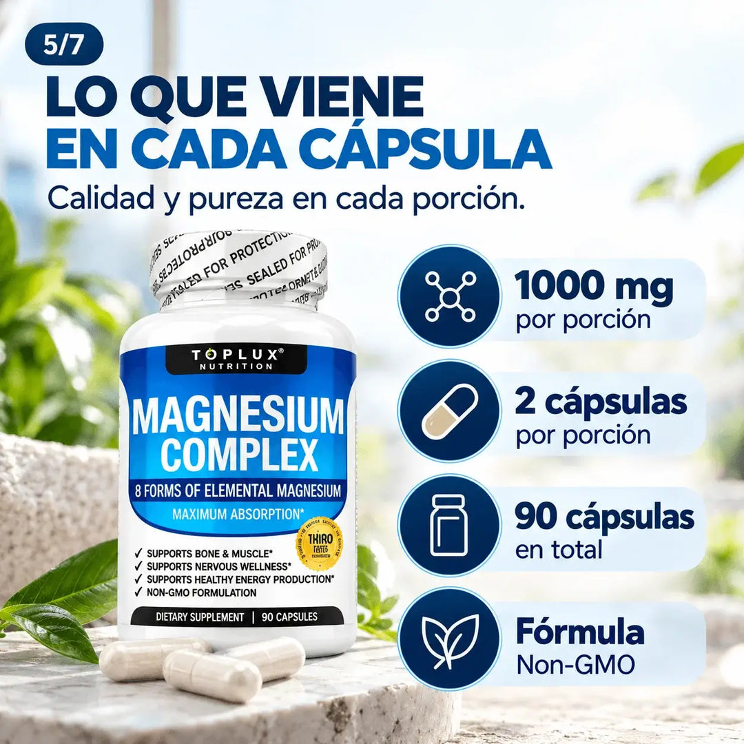 Magnesium Complex 1000mg, imagen adicional del empaque del producto