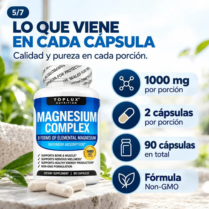 Magnesium Complex 1000mg, imagen adicional del empaque del producto