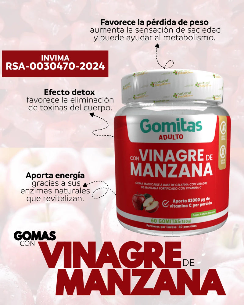 Gomitas Vinagre de Manzana Sin Azúcar ni Gluten