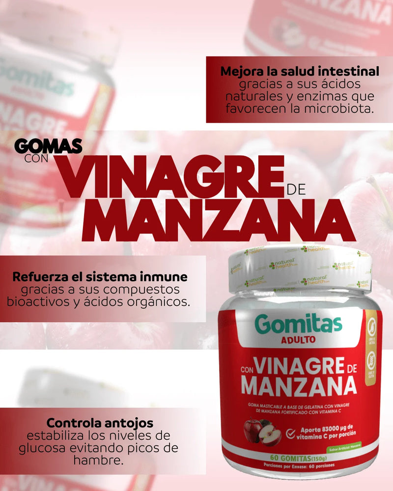 Gomitas Vinagre de Manzana Sin Azúcar ni Gluten